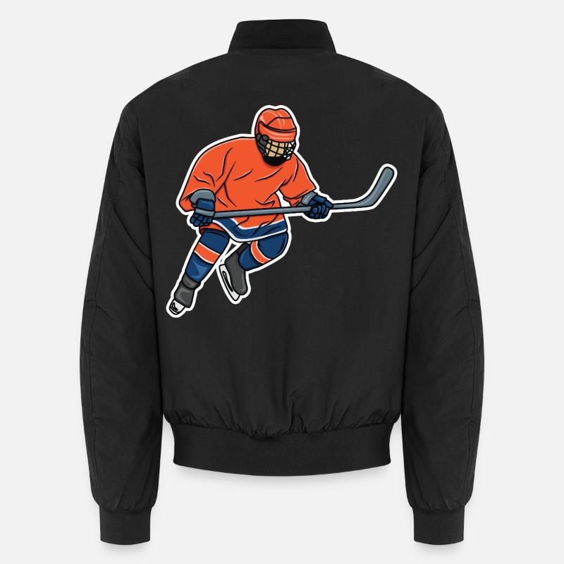 Eishockey - Unisex Bomberjacke - Schwarz