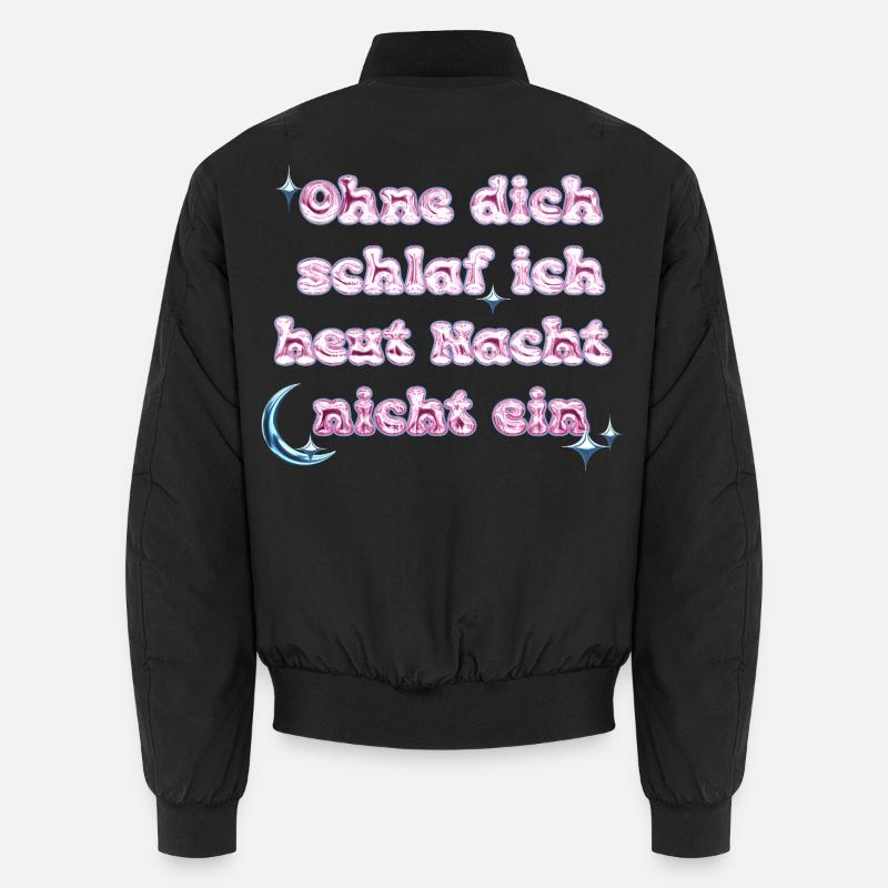 Ohne Dich - Y2K Textdesign Unisex Bomberjacke