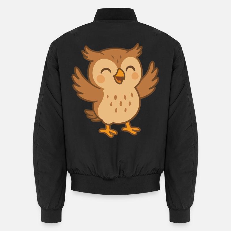 Cheerful Feather Friend Unisex Bomber Jacket
