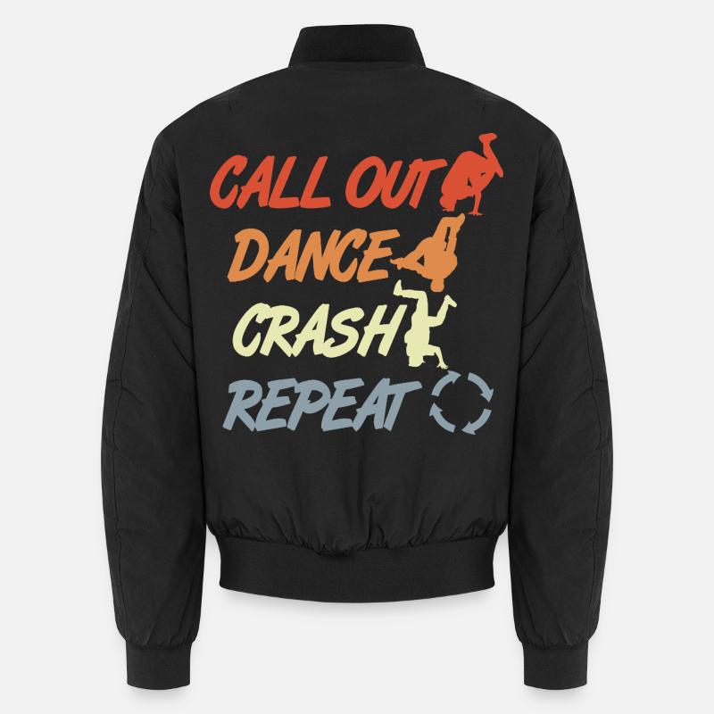 Vintage Breakdancing Zitat Unisex Bomberjacke