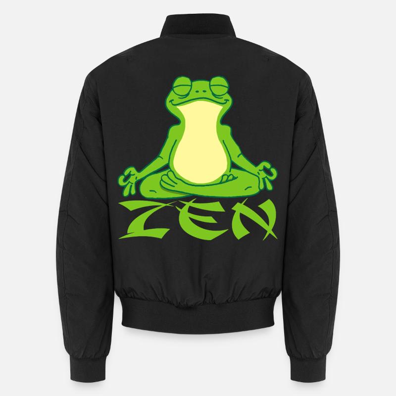 Frog doing yoga Unisex Bomber Jacket