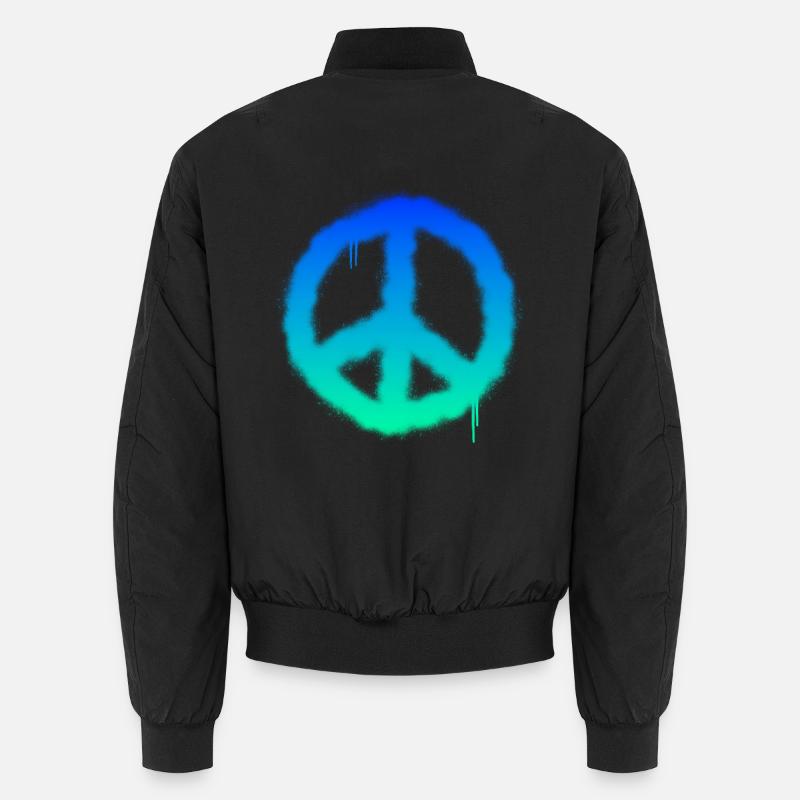 Das Graffiti Friedenszeichen - Unisex Bomberjacke - Schwarz