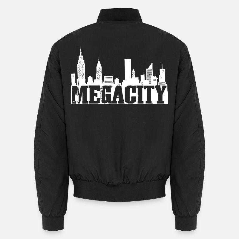 The White Megalopolis Unisex Bomber Jacket