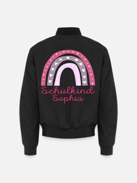 Schulanfang Schulkind Sophia - Unisex Bomberjacke - Schwarz