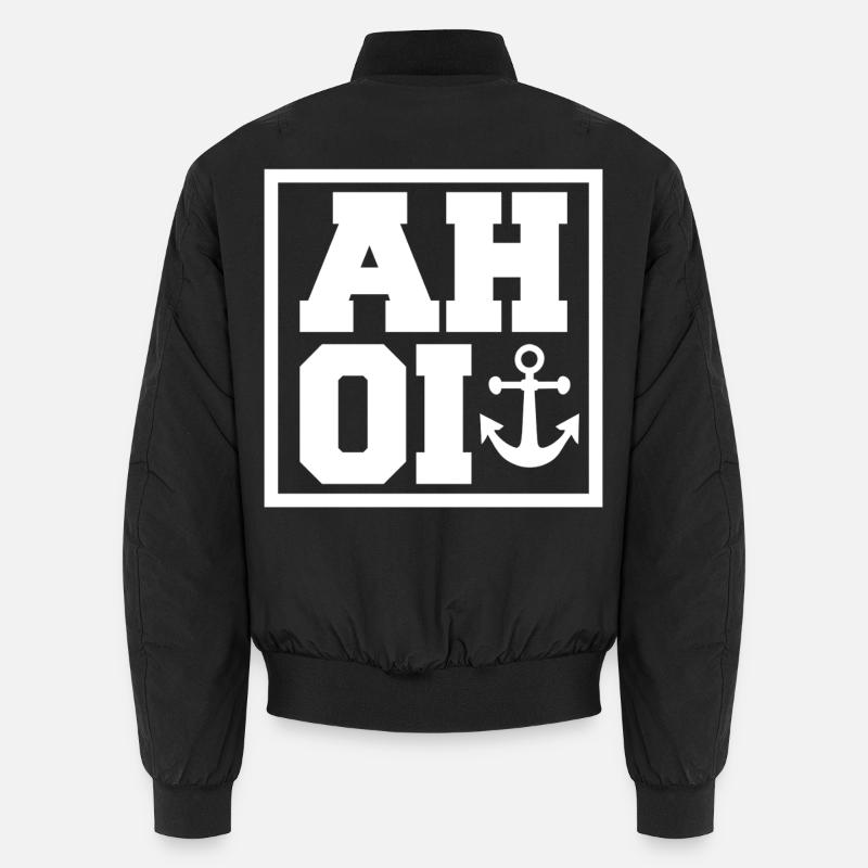 Ahoy sailor - Unisex Bomber Jacket - black