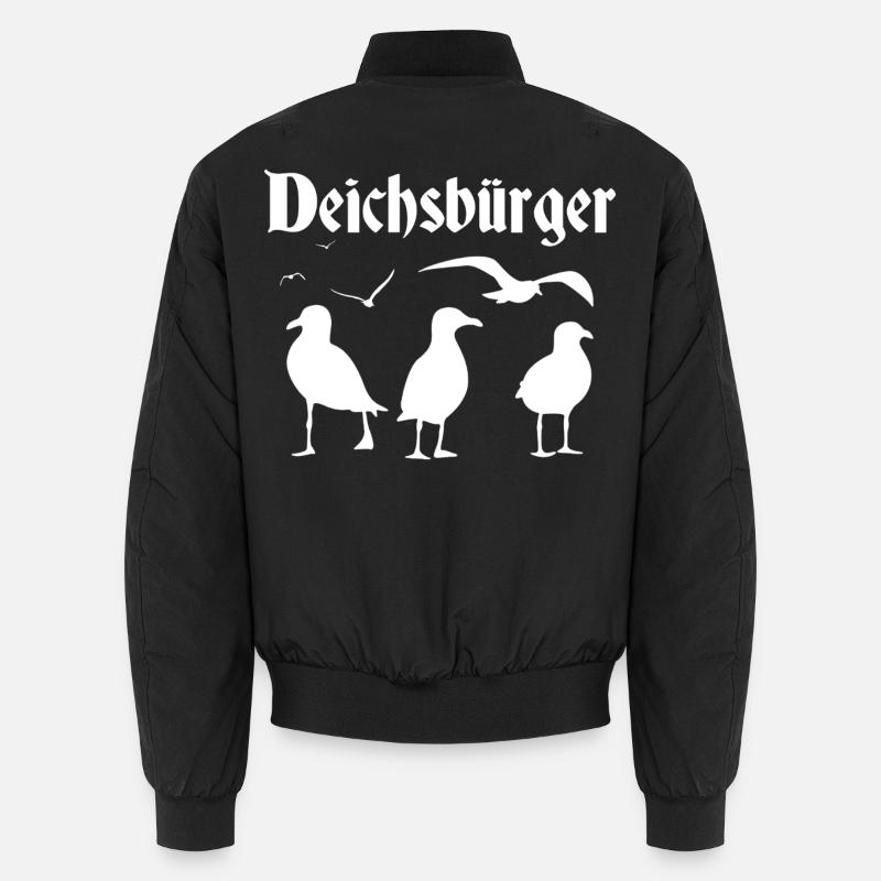 Deichsbürger Möwencrew - Unisex Bomberjacke - Schwarz