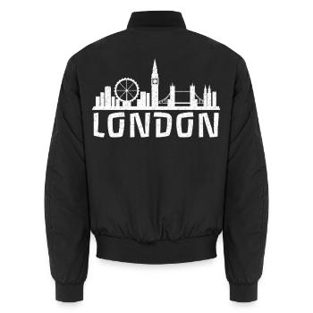 L’appel de Londres - Bomber unisexe - noir - Dos - AI Model Male 185 light (185cm)