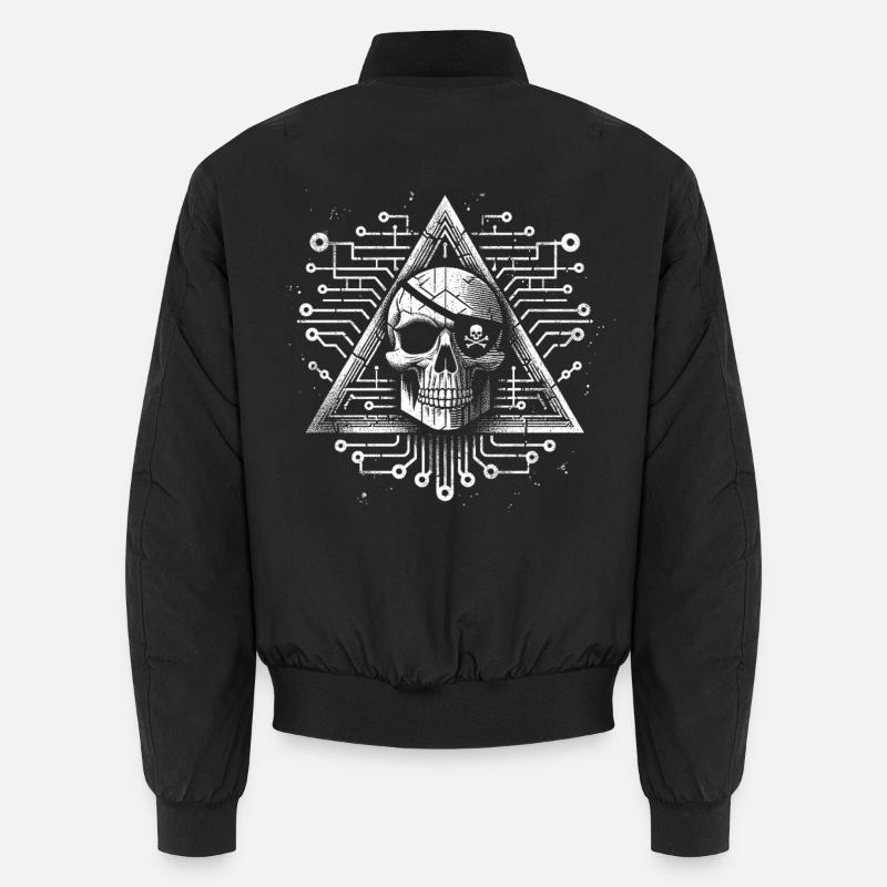 Conception numérique de triangle de crâne Bomber unisexe