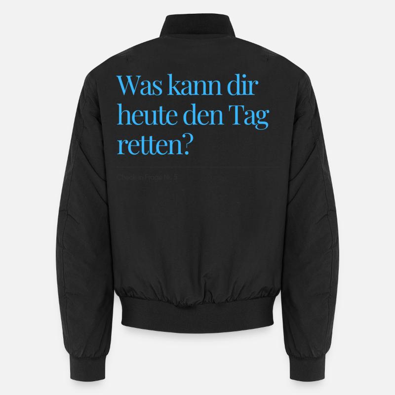 Check-in Frage Nr. 5 - Unisex Bomberjacke - Schwarz