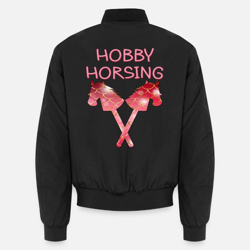 HOBBY HORSING PFERDE - Unisex Bomberjacke - Schwarz