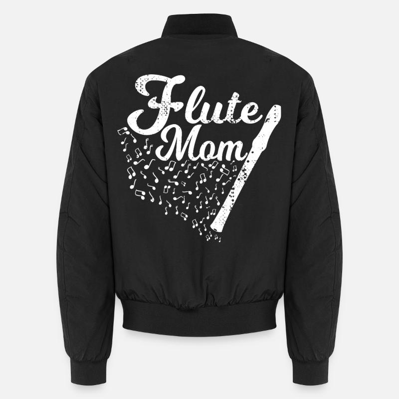 Maman joueuse de flûte - Bomber unisexe - noir