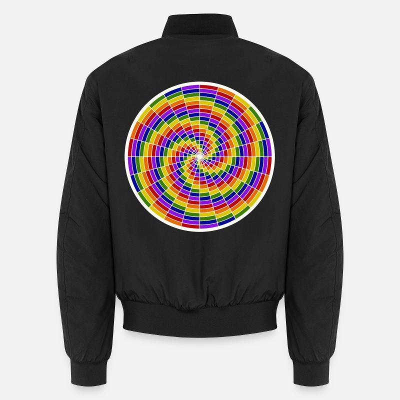 Conception d’art en spirale colorée Bomber unisexe