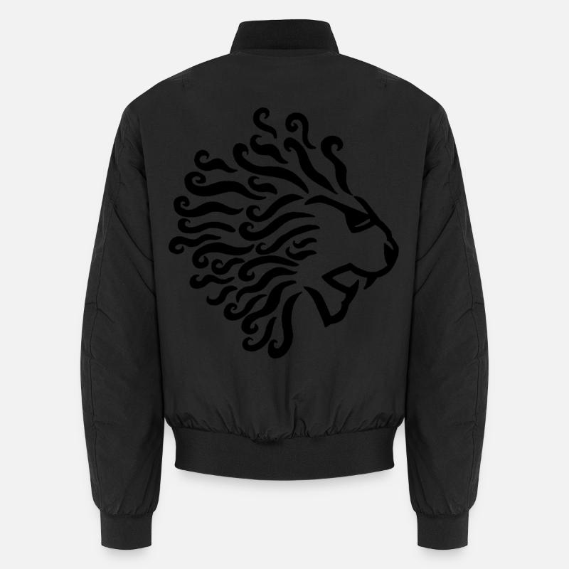 Schwarzer Löwe und Sonnenbrille Unisex Bomberjacke
