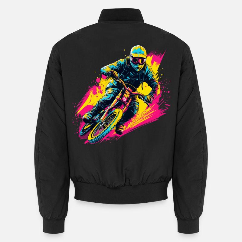 BMX Biker Steamwave - Unisex Bomberjacke - Schwarz
