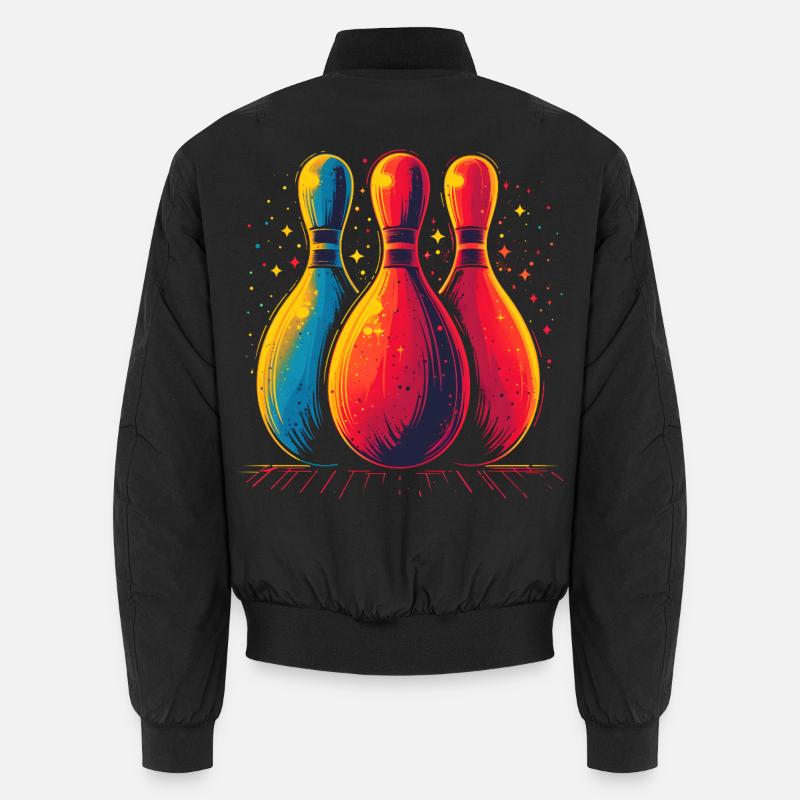 Look rétro bowling - Bomber unisexe - noir