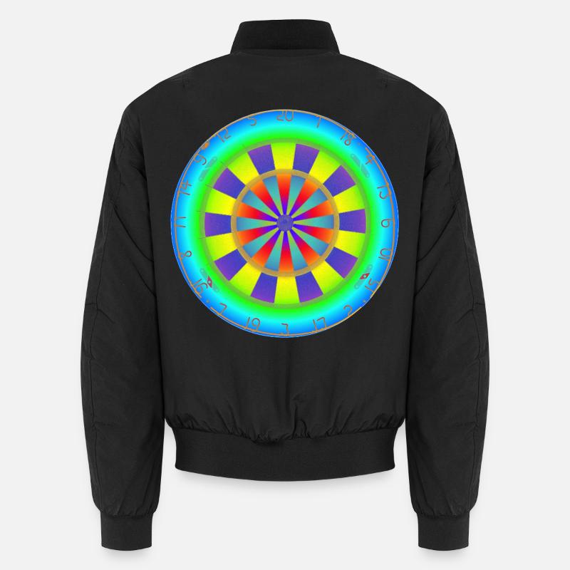Dartboard Rainbow - Unisex Bomberjacke - Schwarz