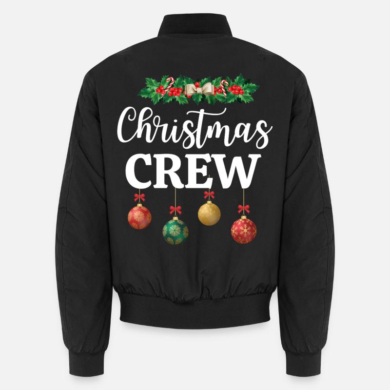 CHRISTMAS CREW - Unisex Bomber Jacket - black