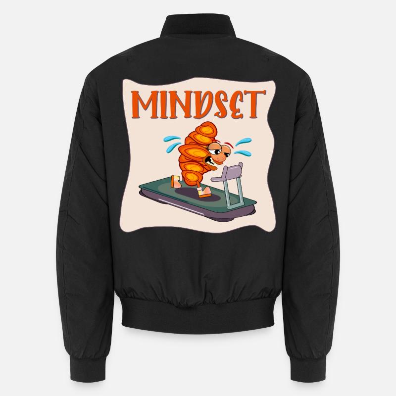 CROISSANT RUNNER FUNNY MINDSET Unisex Bomber Jacket