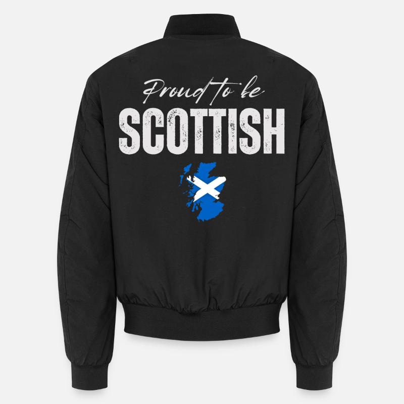 Fierté écossaise, j'aime l'Écosse - Bomber unisexe - noir