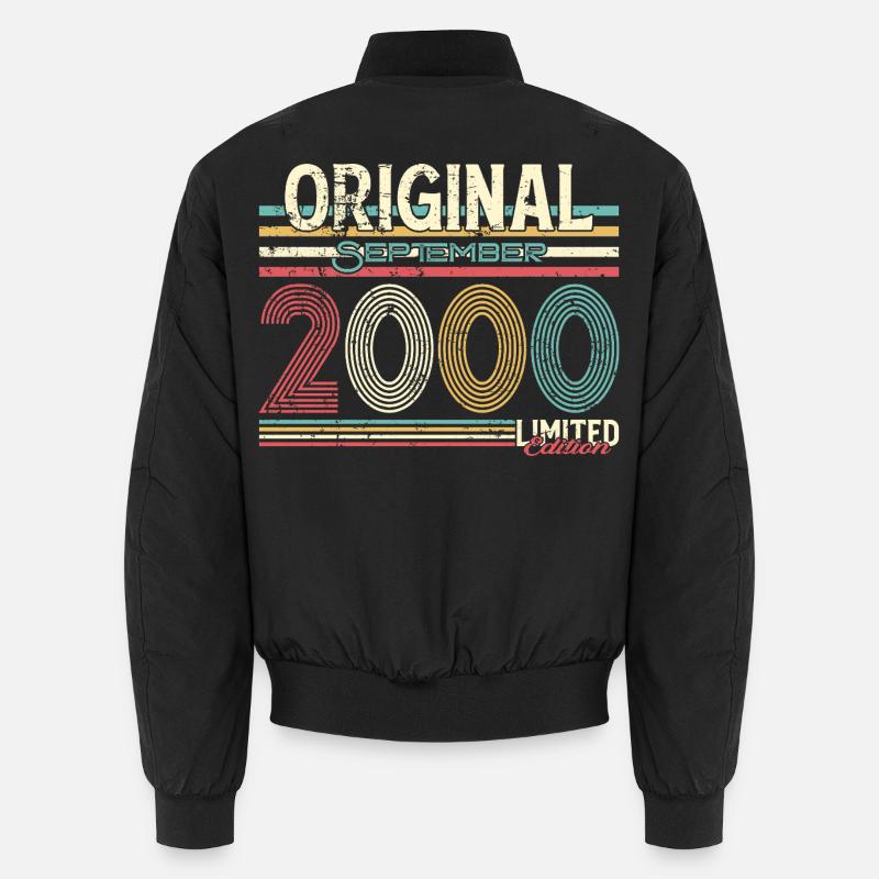 Design rétro original de septembre 2000, 25 ans Bomber unisexe