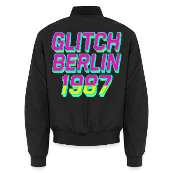 Glitch, Berlin 1987 - Bomber unisexe - noir - Dos - AI Model Male 185 light (185cm)