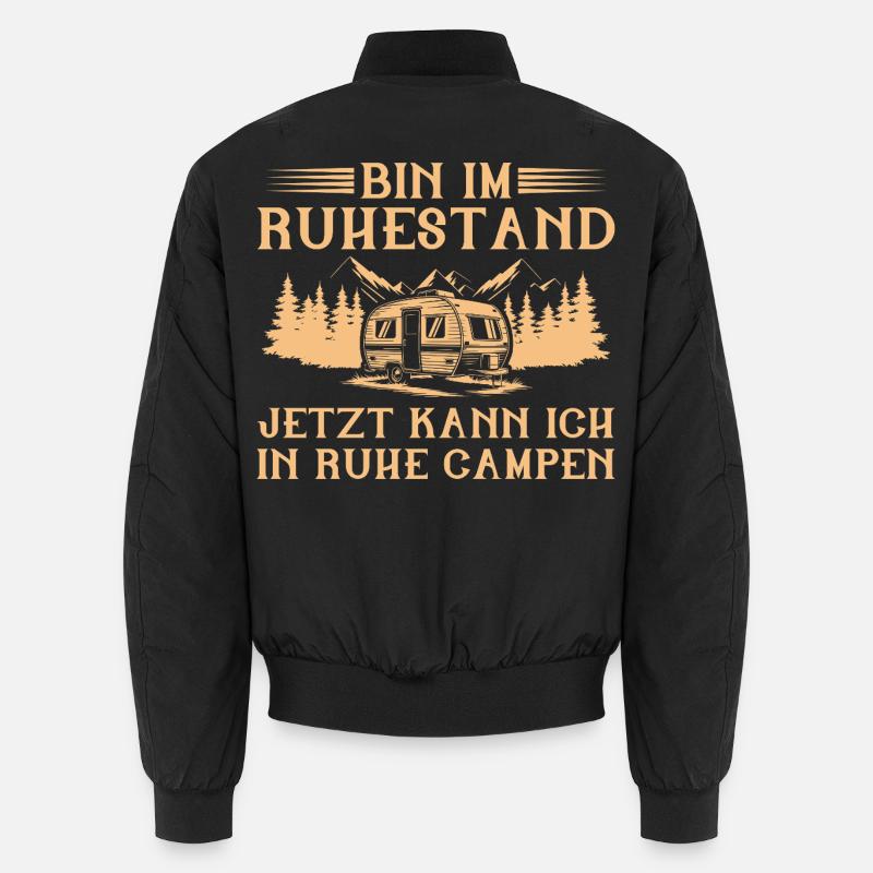 I am retired - caravan camping pensioner Unisex Bomber Jacket