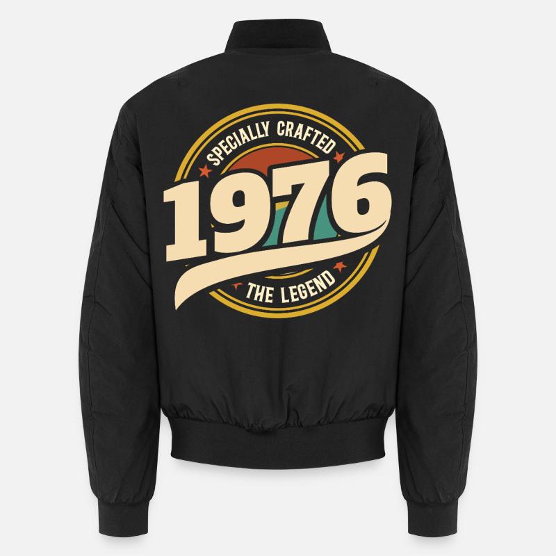 1976 Legend 50 Years Anniversary Man - Unisex Bomber Jacket - black