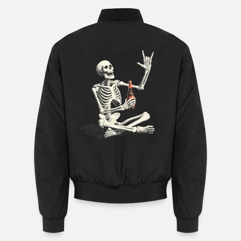 Skirt Skeleton - Unisex Bomber Jacket - black