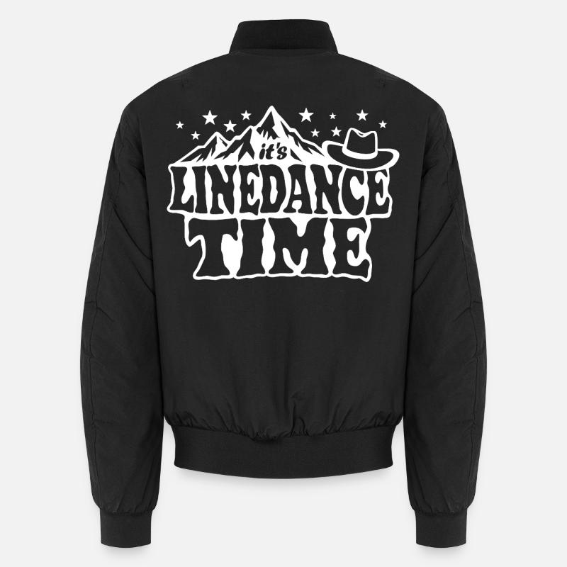 It's linedance time, Linedancing, Country Fan Unisex Bomberjacke