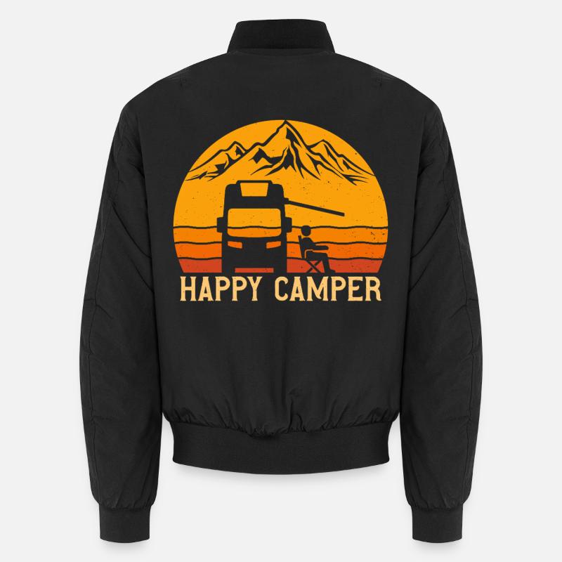 Happy Camper Camper Camping Bomber unisexe