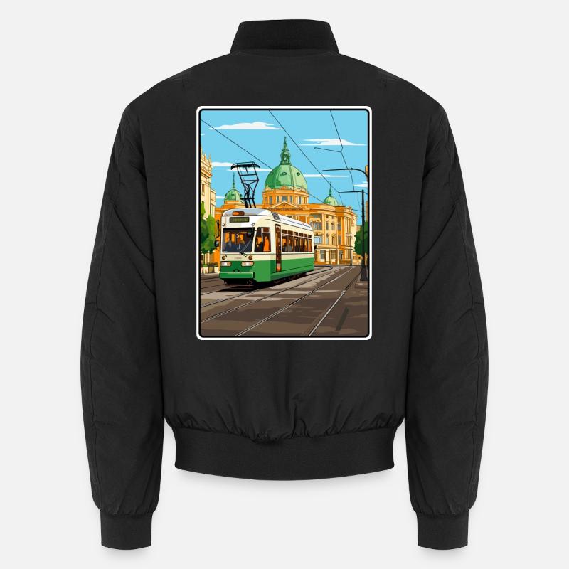 Sofia Bulgaria Historic Tramway Elegant Cityscape Unisex Bomber Jacket