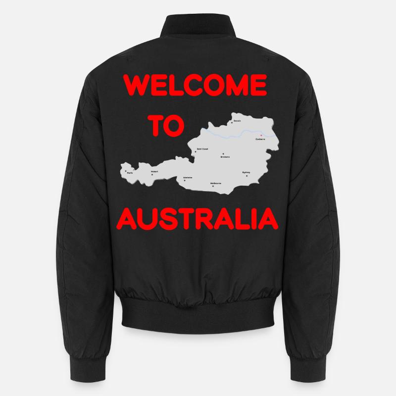 Welcome design Austria and Australia Unisex Bomber Jacket