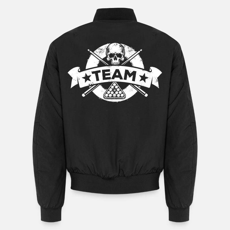 Eight Ball, Billardkugel, Billard Team, Name Unisex Bomberjacke