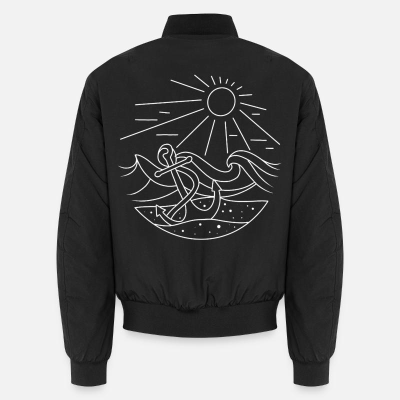 Anchor - Unisex Bomber Jacket - black