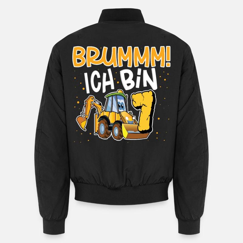 7. Geburtstag Bagger Unisex Bomberjacke