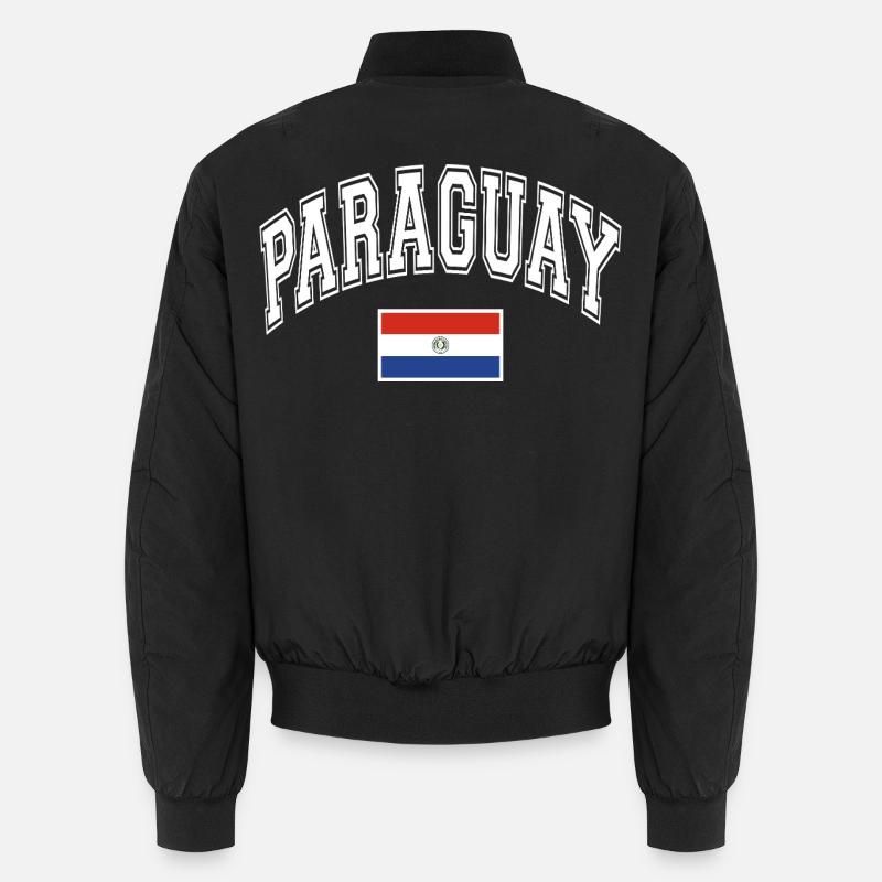 Paraguay Flag - Unisex Bomber Jacket - black