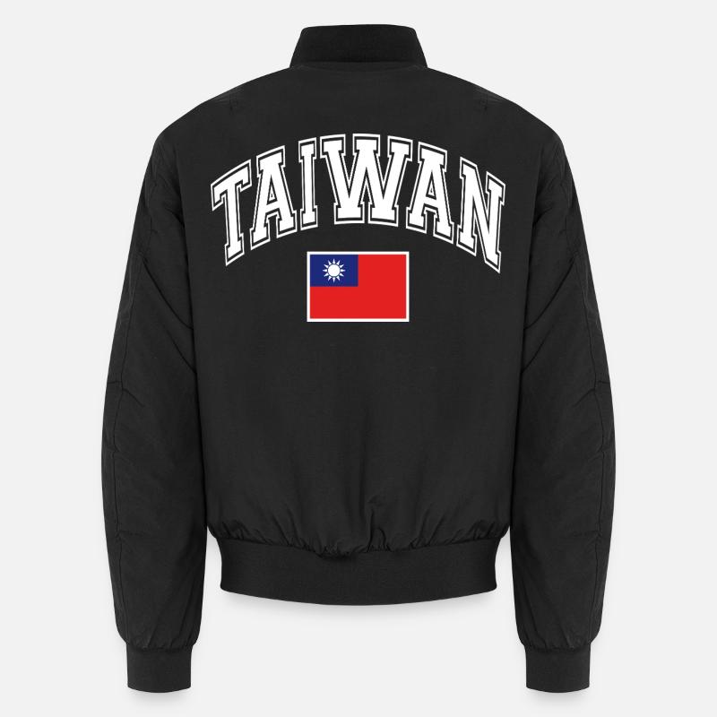 Taiwan Flagge - Unisex Bomberjacke - Schwarz