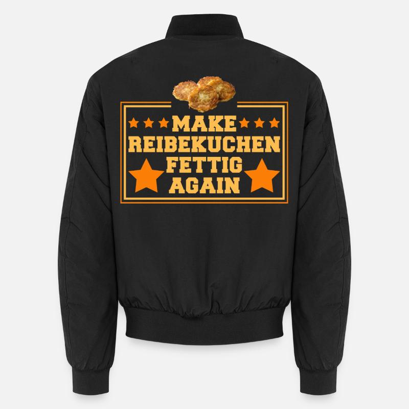 Potato pancakes funny - Unisex Bomber Jacket - black