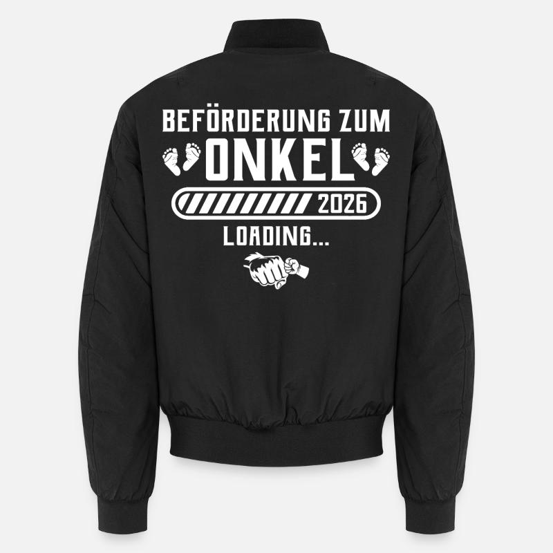 Uncle 2026 announce pregnancy - Unisex Bomber Jacket - black