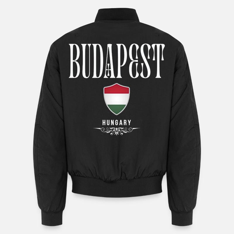 I love Budapest, Budapest Hungary - Unisex Bomber Jacket - black