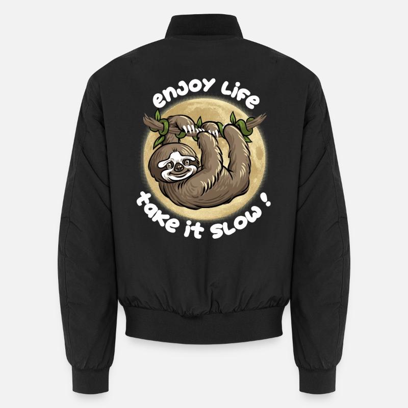 Take it slow ! - Unisex Bomber Jacket - black