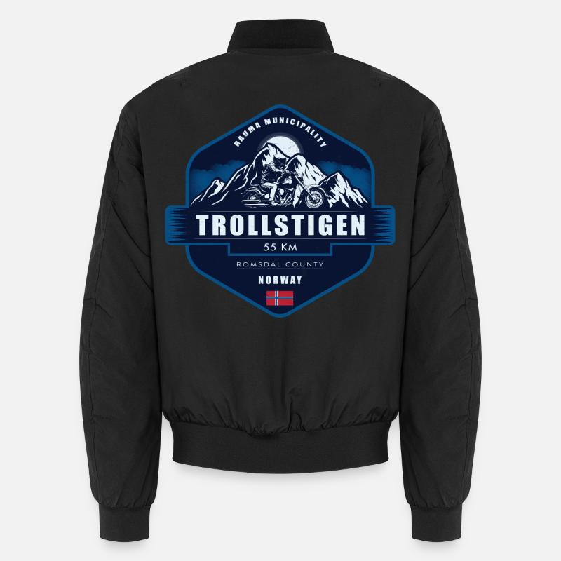 Trollstigen, Norwegen - Unisex Bomberjacke - Schwarz