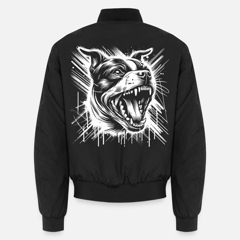 Cooler Staffordshire Bullterrier Graffiti Stil - Unisex Bomberjacke - Schwarz