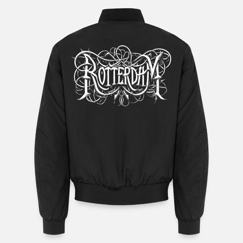 Rotterdam heavy metal headbanger typography Unisex Bomber Jacket