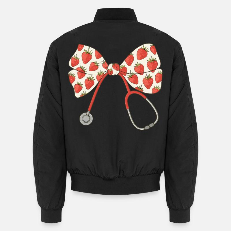 Infirmière, Stéthoscope, Boucle - Bomber unisexe - noir
