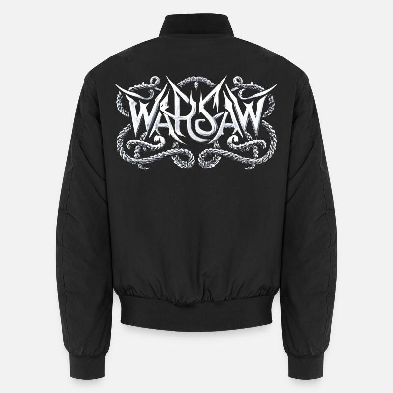 Typographie du Heavy Metal Headbanger de Varsovie Bomber unisexe