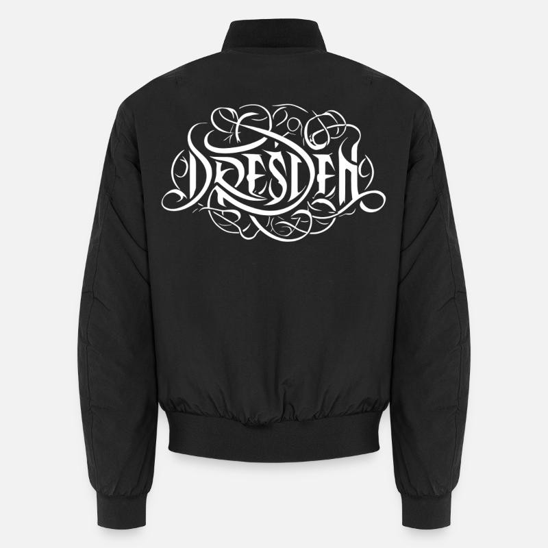 Dresden heavy metal headbanger typography Unisex Bomber Jacket