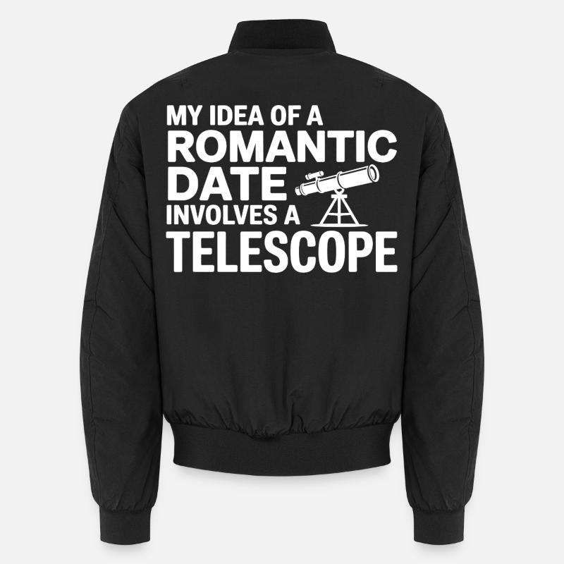 Romantic Date Telescope Journal  Unisex Bomber Jacket