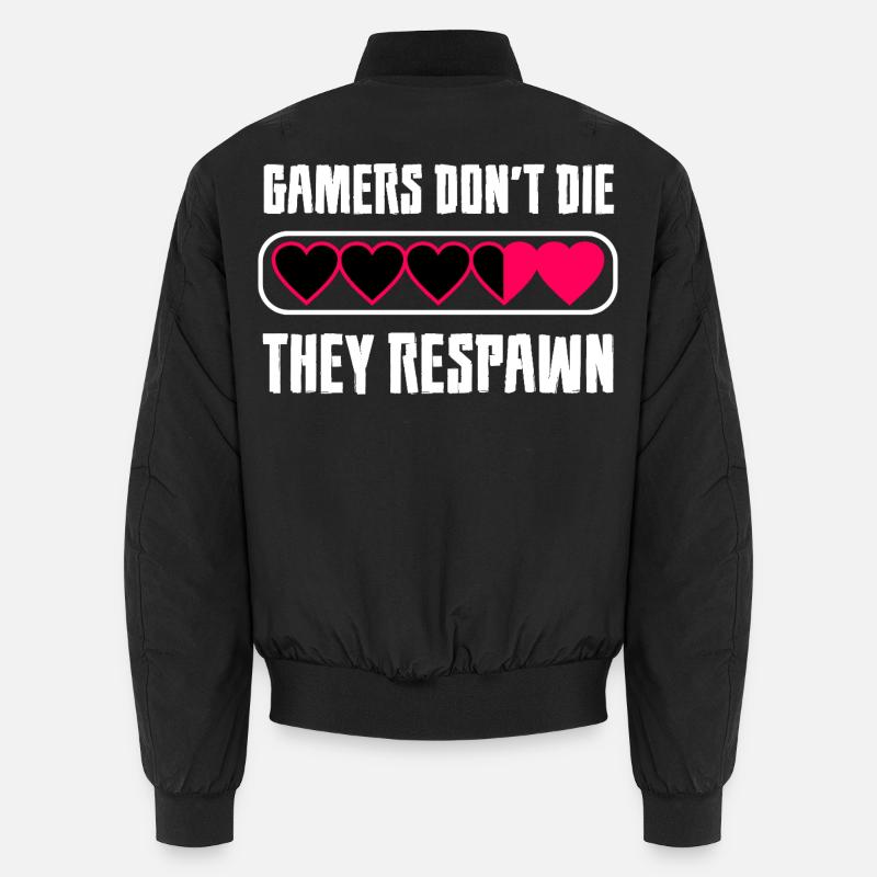 Gamer Herz Botschaft Unisex Bomberjacke