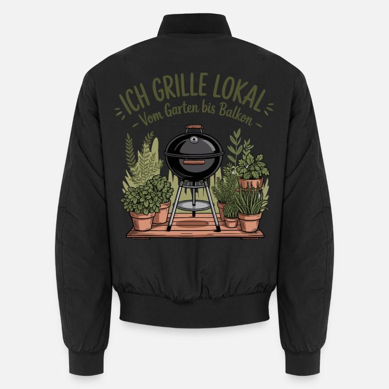 Local Grill Master Design - Unisex Bomber Jacket - black